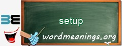 WordMeaning blackboard for setup